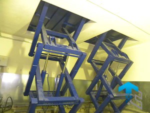 ГК Техносистемы поставила два подъемных стола г/п 2000 кг для Гипермаркета Карусель, Московская область